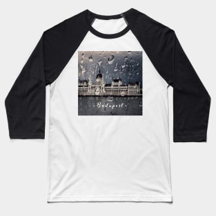 Hungarian Parliament in the Rain Baseball T-Shirt